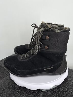 Columbia Paninaro Omni-Heat Waterproof Winter Boots Black Faux Fur 10.5 Shoes